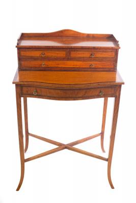 An Edwardian satinwood and rosewood