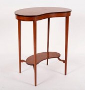 An Edwardian satinwood kidney-