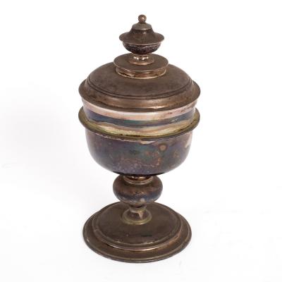 An Edwardian silver ciborium,