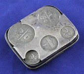 An Edwardian silver double sid