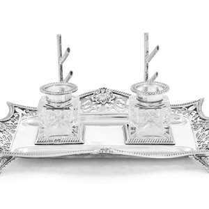 An Edwardian Silver Inkstand