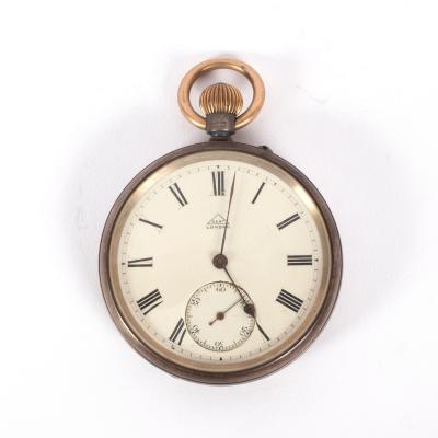 An Edwardian silver open-faced