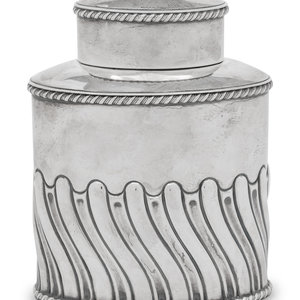 An Edwardian Silver Tea Caddy Atkin