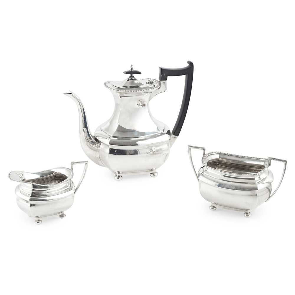 AN EDWARDIAN THREE-PIECE COFFEE