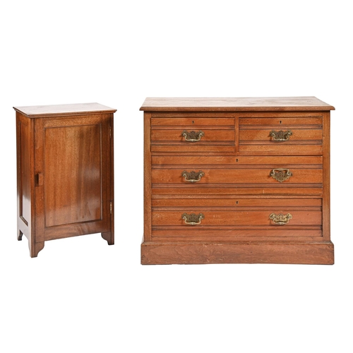 An Edwardian walnut chest of