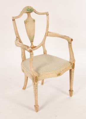 An Edwardian white painted open