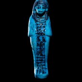 An Egyptian Blue Faience Ushab