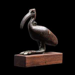 An Egyptian Bronze Ibis Late