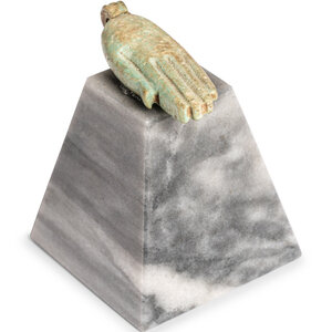 An Egyptian Faience Hand Late