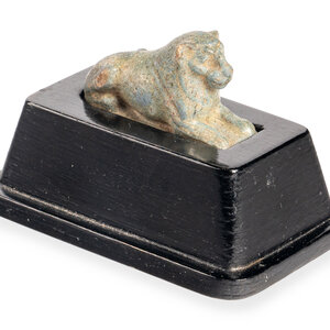 An Egyptian Faience Lion Late