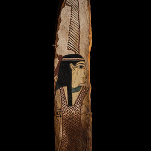 An Egyptian Painted Wood Fragment