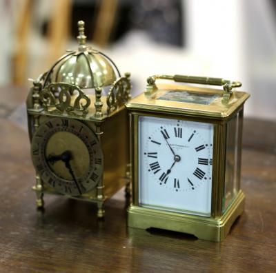 An eight-day carriage clock,