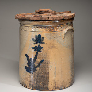 An Eight-Gallon Cobalt Decorated