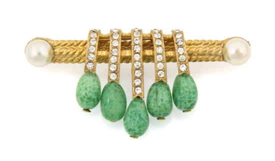 An Eisenberg Goldtone Rhinestone