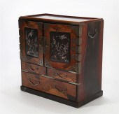 AN ELABORATE JAPANESE WOODEN M