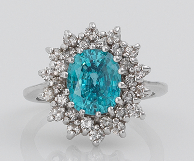 An Elegant Natural Blue Zircon