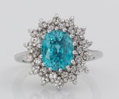 An Elegant Natural Blue Zircon