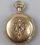 AN ELGIN LADY'S DIAMOND AND RU