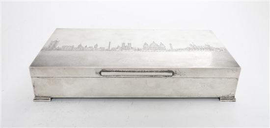 An Elizabeth II Silver Cigarette