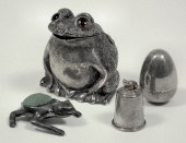 An Elizabeth II silver inkwell