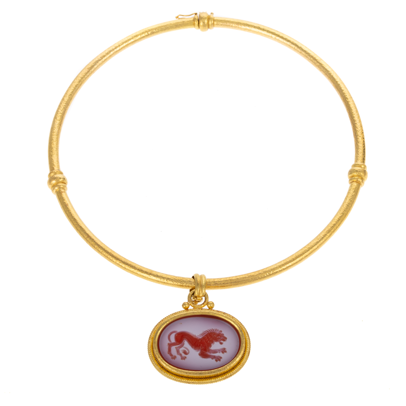 AN ELIZABETH LOCKE 19K COLLAR & 18K
