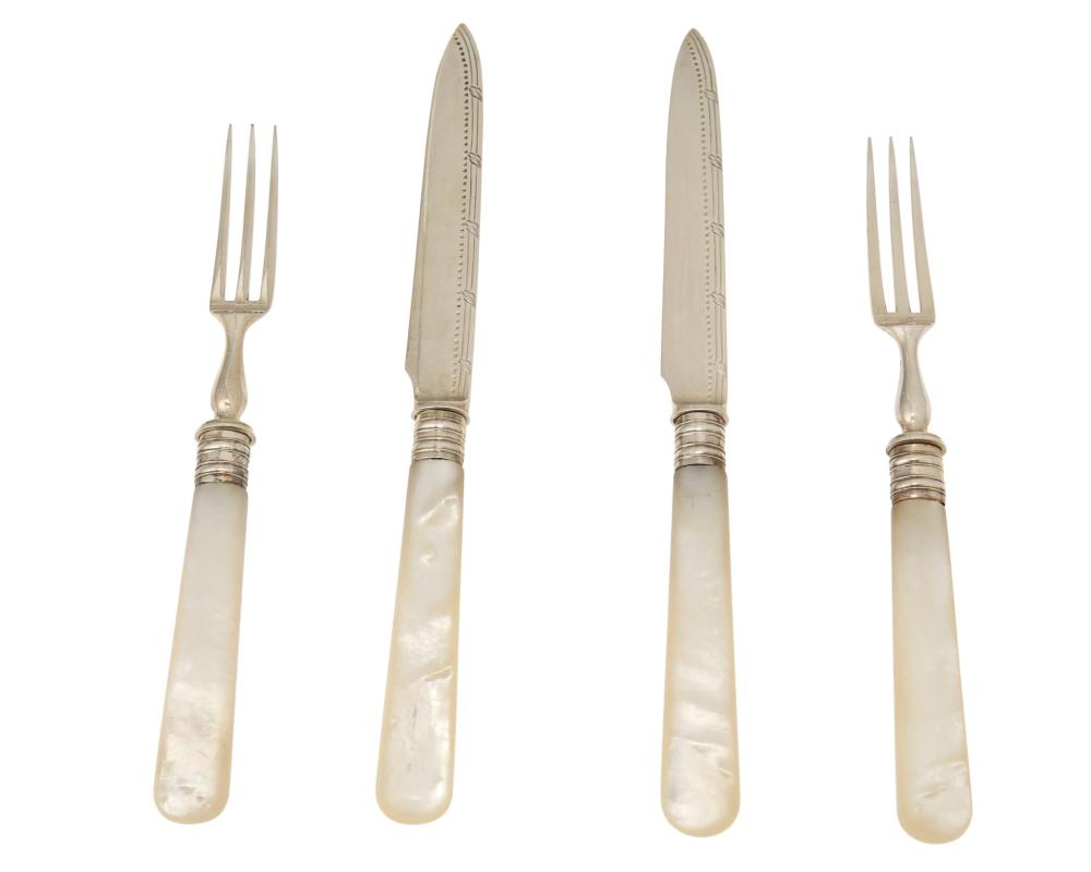AN ELLKINGTON STERLING SILVER FRUIT