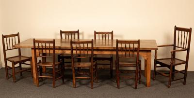 An elm triple-plank top refectory