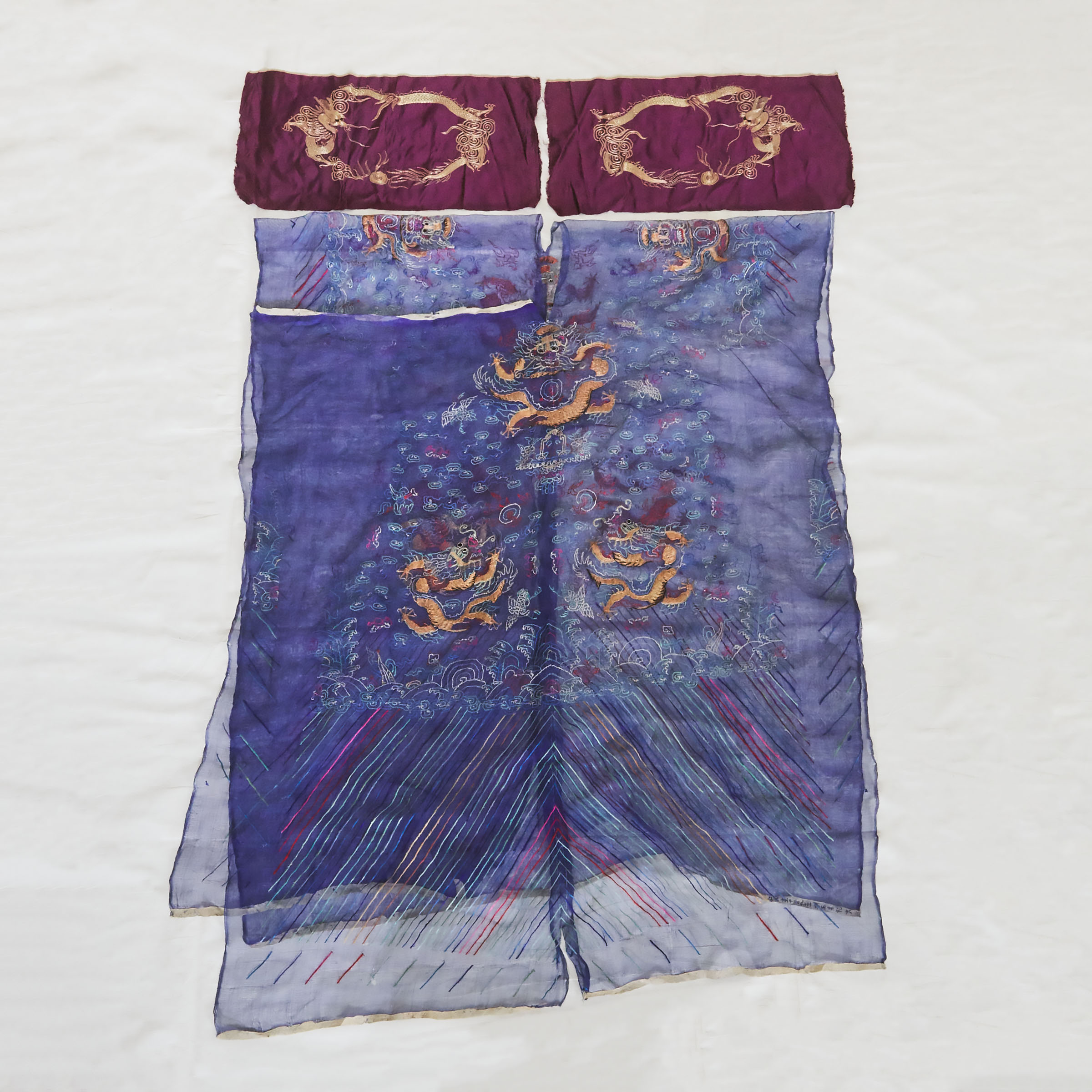 An Embroidered Blue-Ground Summer