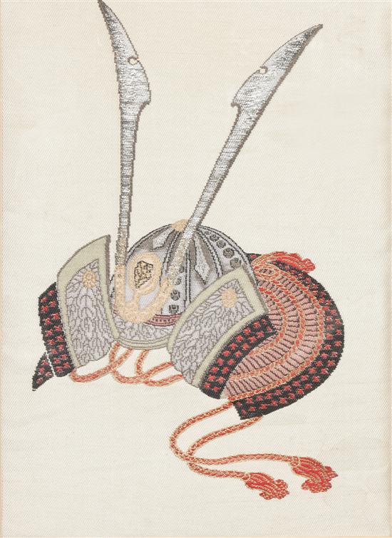 An Embroidered Textile Panel of a