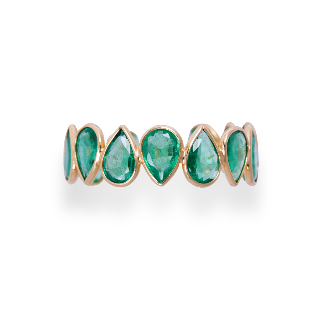 AN EMERALD AND EIGHTEEN KARAT