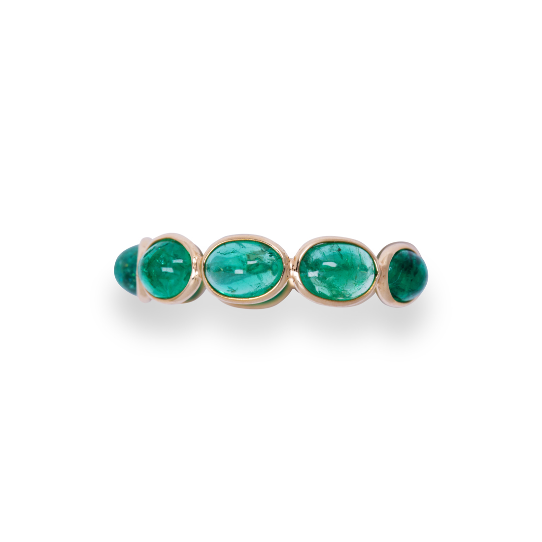 AN EMERALD AND EIGHTEEN KARAT