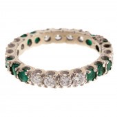 AN EMERALD & DIAMOND ETERNITY
