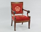 An Empire Armchair "Aux Tetes