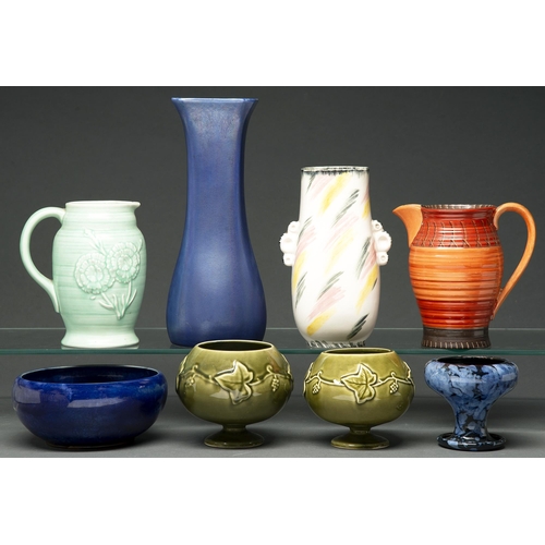 An Empire art pottery blue