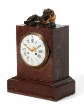 AN EMPIRE BRONZE MOUNTED MARBL