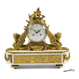 An Empire Gilt Bronze and Marble
