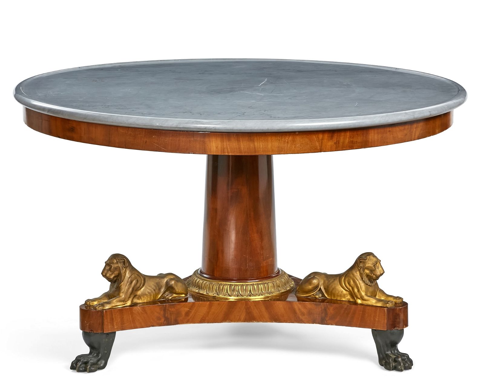 AN EMPIRE GILT BRONZE MOUNTED