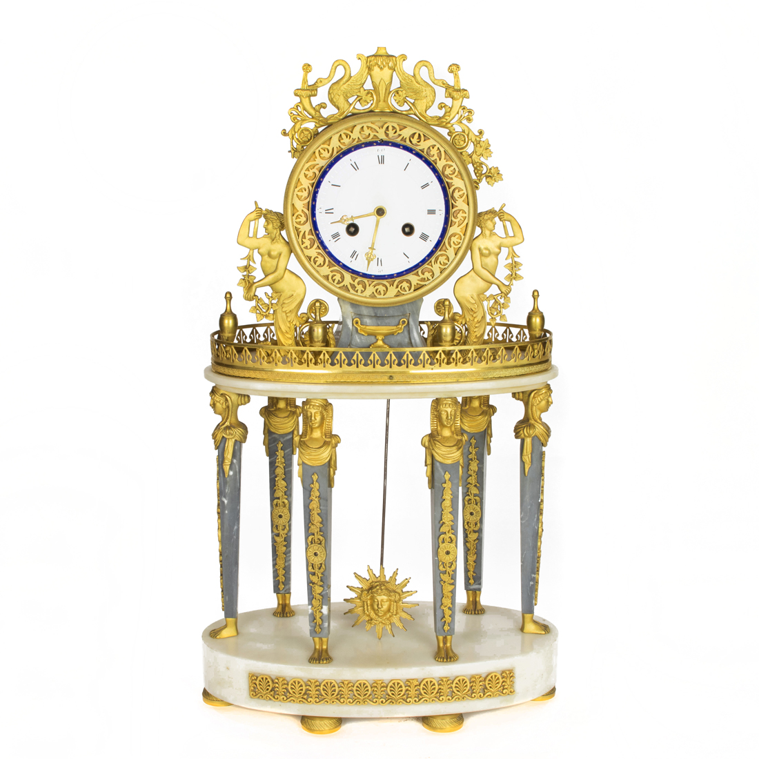 AN EMPIRE GILT BRONZE MOUNTED MIXED