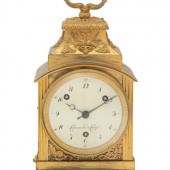 An Empire Gilt Bronze Pendule