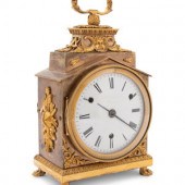 An Empire Gilt Bronze Pendule