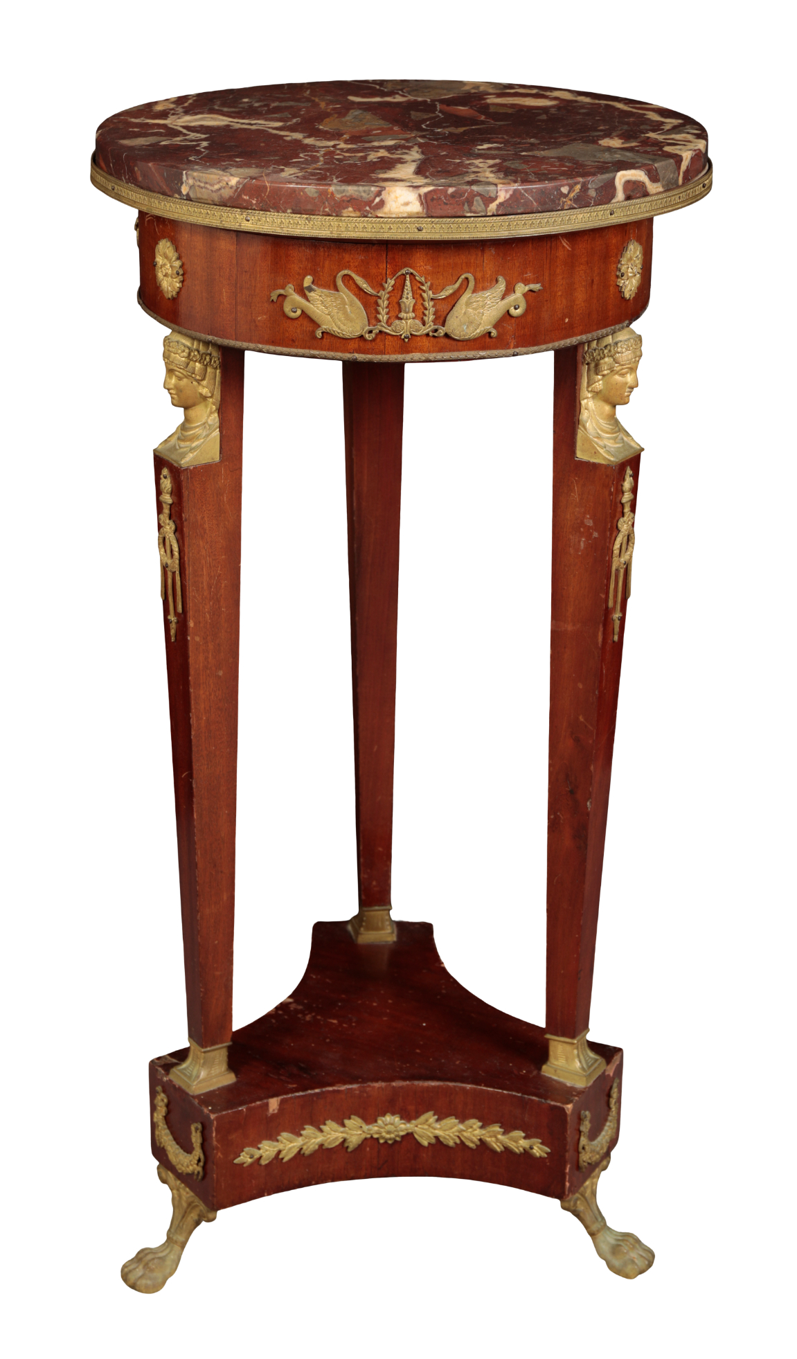 AN EMPIRE MAHOGANY AND MARBLE