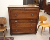 AN EMPIRE MAHOGANY CHEST, AMER