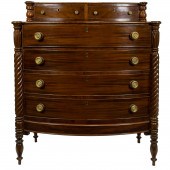 AN EMPIRE  MAHOGANY CHEST OF D