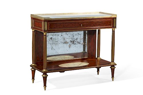 AN EMPIRE MAHOGANY MAHOGANY CONSOLE
