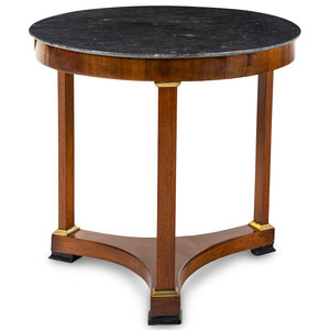 An Empire Mahogany Marble-Top