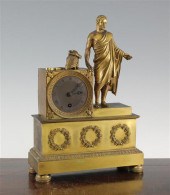 An Empire ormolu mantel timepi