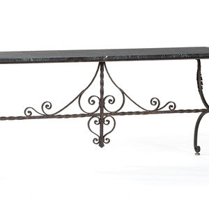 An Empire Revival Iron and Marble
