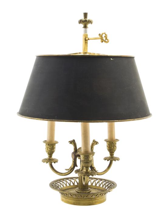 An Empire Style Bouillotte Lamp