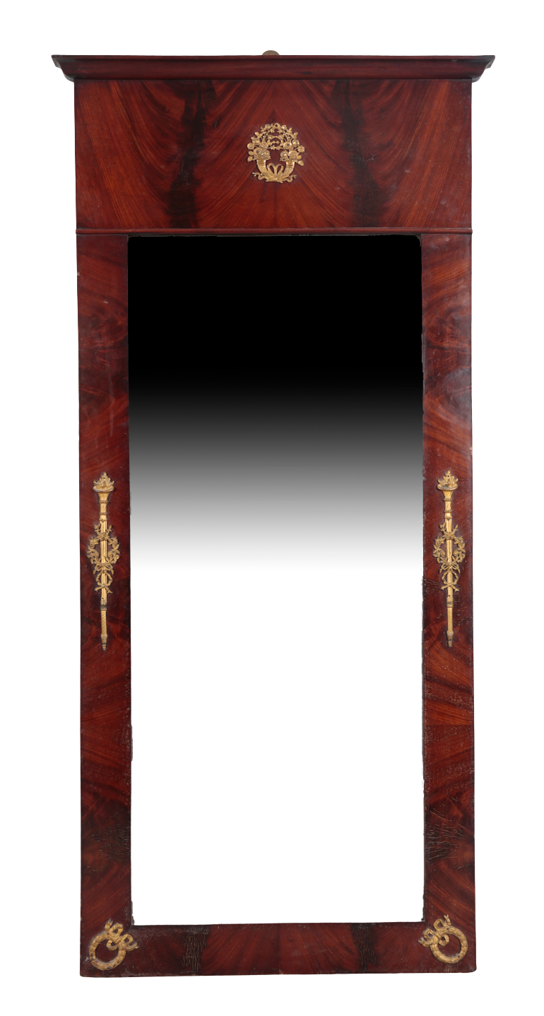 AN EMPIRE STYLE FLAMED MAHOGANY AND