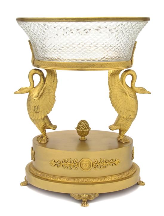 An Empire Style Gilt Bronze and Cut